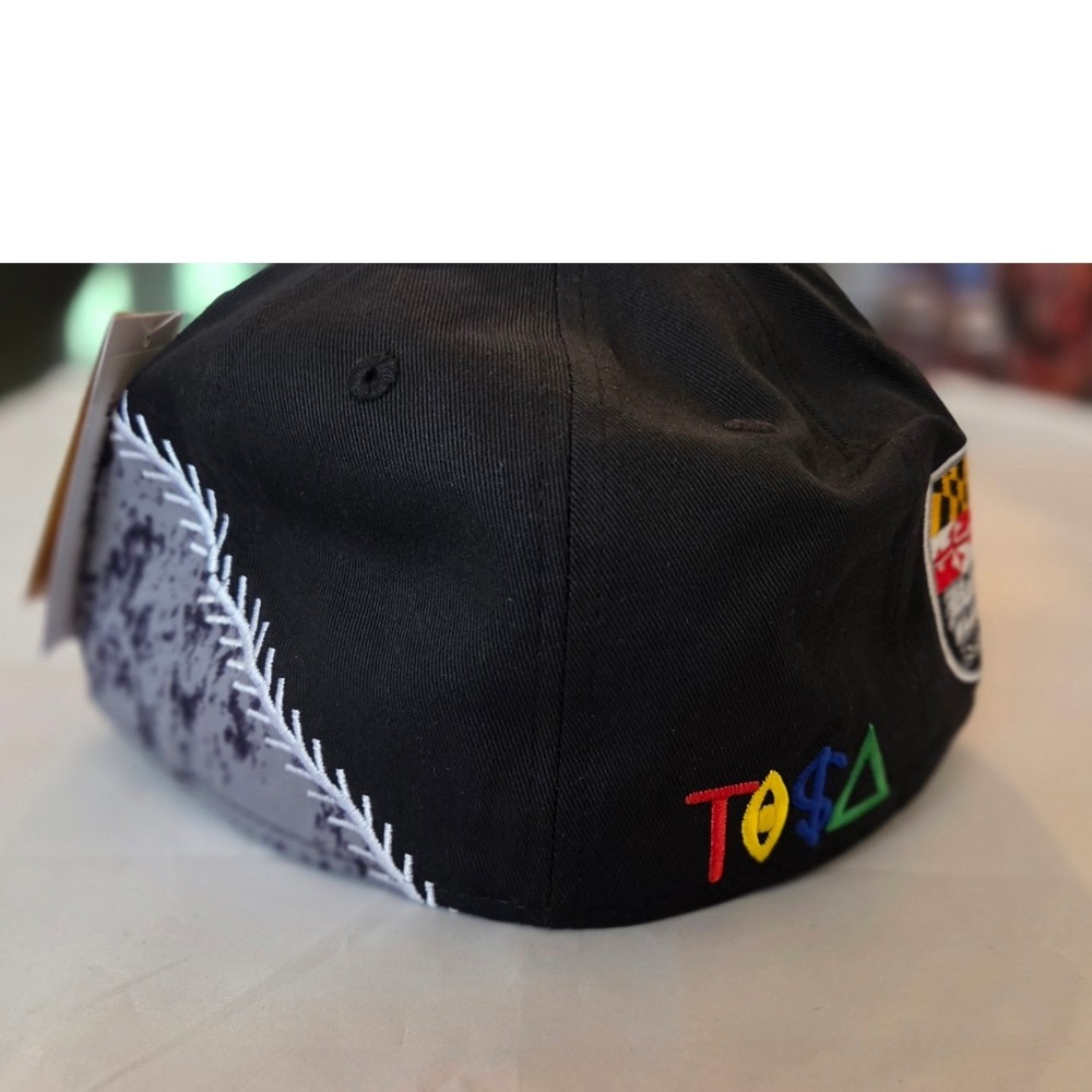 Headgear Classics Fitted Hat Mens 6 7/8 Black Grey New Baltimore Black Sox Cap - Picture 3 of 7